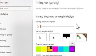 Windows 10 Fare İşaretçisi Rengini ve Boyutunu Değiştirme
